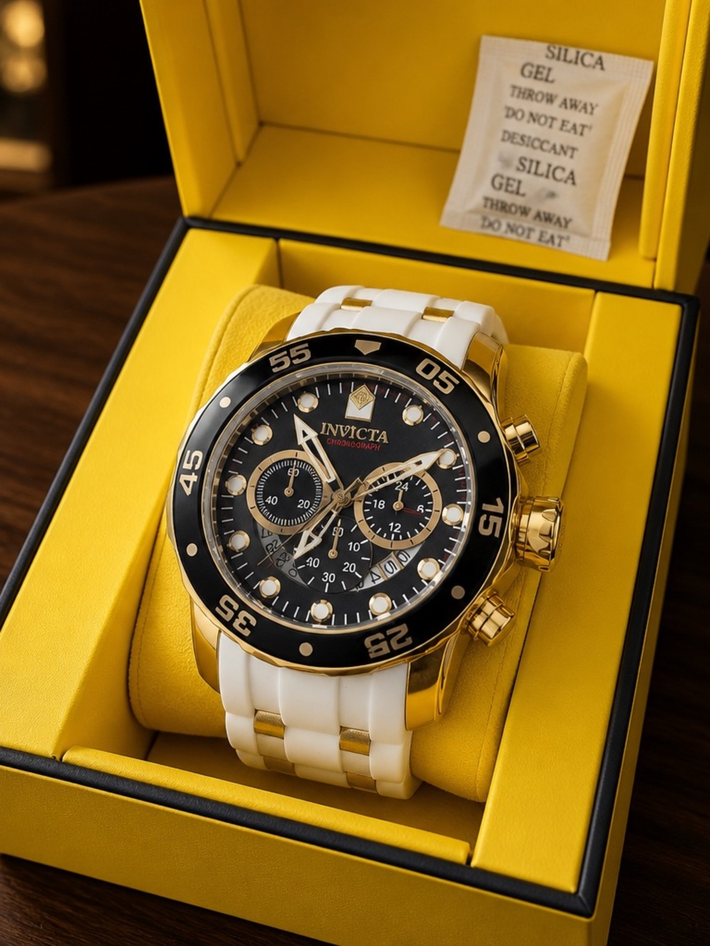 Invicta PRO DIVER SCUBA MENS WATCH 48mm Gold,White🔥🔥🔥 $359 on sale for $219👈🏼
